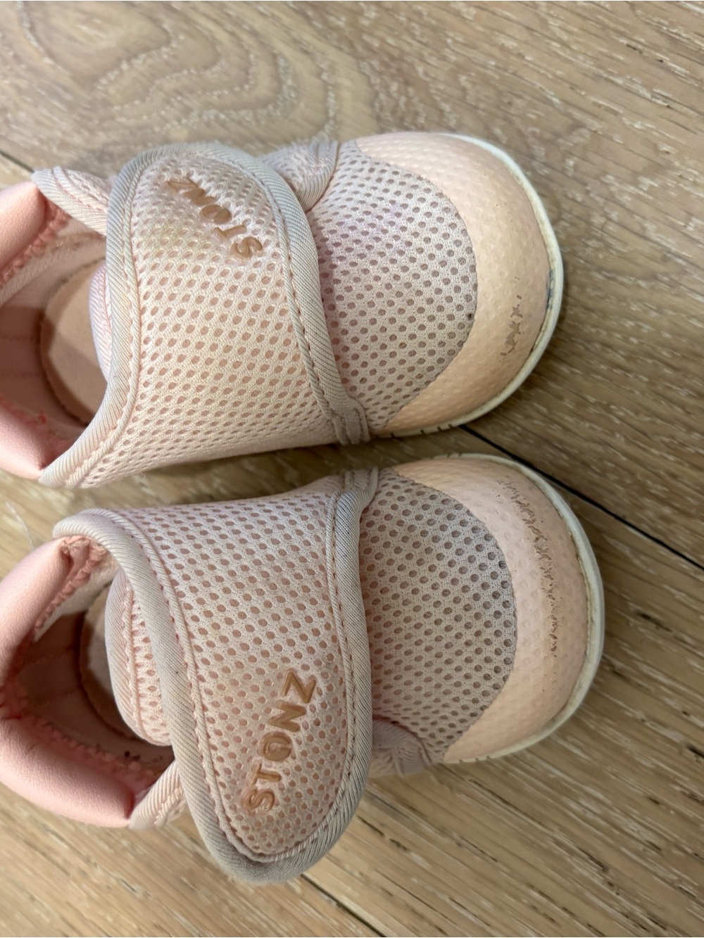 Stonz Blush Pink Mesh Baby Slip-On Shoes